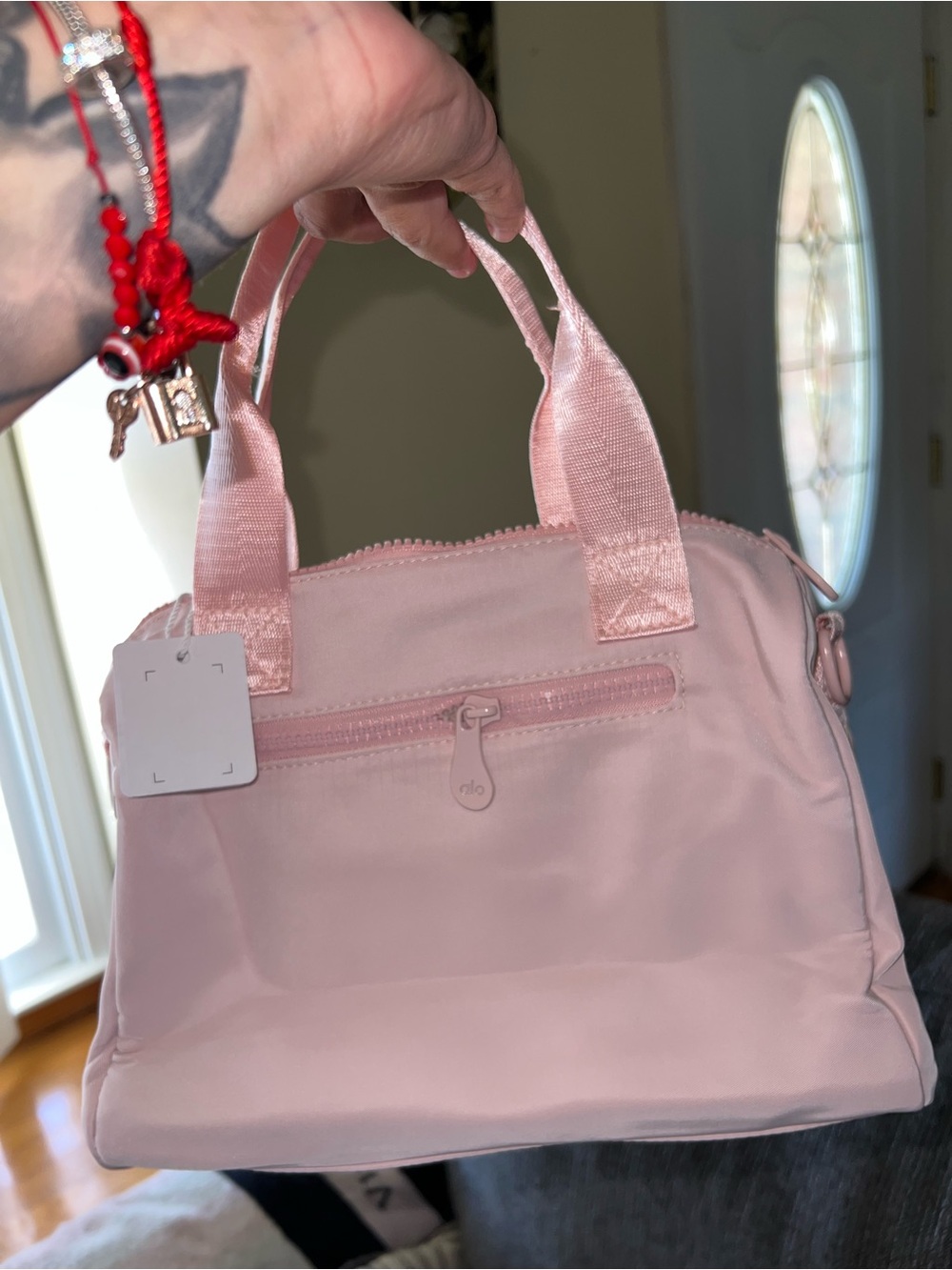 ALO Yoga Pink Cosmetic Tote Bag with Dual Handles - Picture 2 of 2